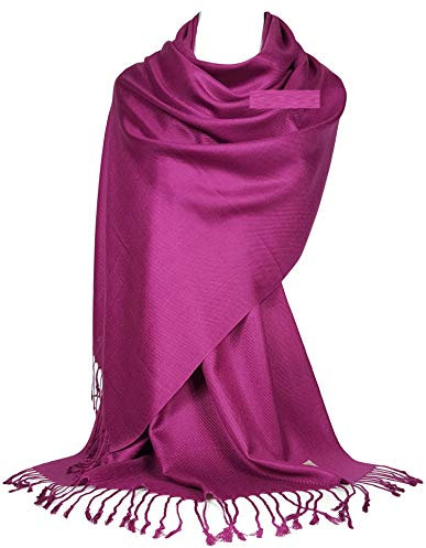 GFM® Pashmina Style Shawl Scarf -Deep Fuchsia - (B9-GHFSH)