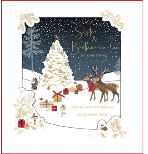 Weihnachtskarte für Schwester und Schwiegerbruder, mit englischer Aufschrift Sister & Brother-in-Law at Christmas You're Both so Special, in so many Ways.