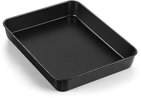 HaWare Teglia da forno antiaderente in acciaio inox, mini teglia da forno profonda, stampo rettangolare per brownies/lasagna/casseruola, 23,8 x 17,9 x 5 cm, antiruggine e pesante, facile da pulire