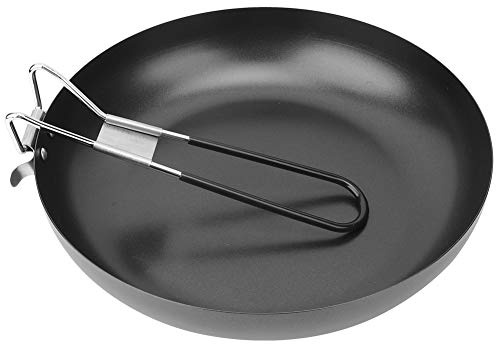 Natudeco Camping Frying Pan Foldable Picnic Cookware Lightweight Skillet Nonstick Coating Cooking Tool for Outdoor Hiking Backpacking Home Kitchen