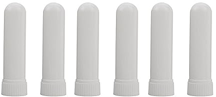 Ätherisches Öl Naseninhalator Schläuche Nachfüllbare leere Kunststoff Naseninhalator Schläuche für DIY, 50Pcs,Weiß