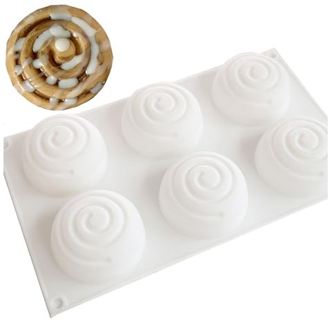 cinnamon roll silicone mold Chocolate Mold candle Dessert mold wax melt mold soap making mold perfect size for cinnamon bun