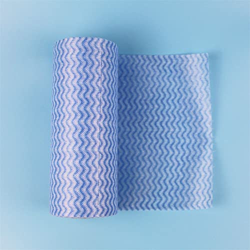 OqcEha method cleaning products,window cleaning equipment Dishcloth Reusable Non-woven Fabric Disposable Kitchen Cloth Rolls Scouring Pads Cleaning Rags Lint Free Cloth (Color : Red) (Color : Blauw)
