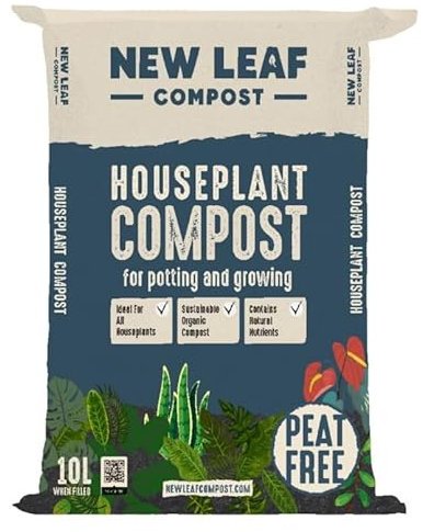 NEW LEAF Organic Peat Free Houseplant Compost, 10 Litres