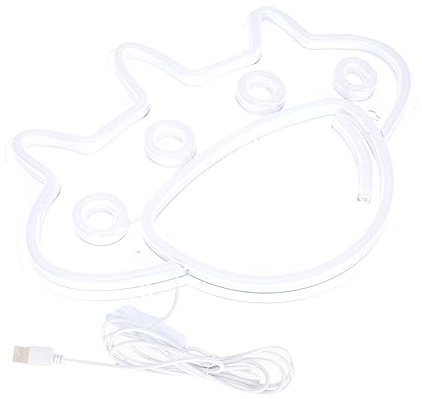 HOMSFOU Neonlichter Neonlampe Neonlichtdekor Für Party Led-neonlicht Led-leuchtreklame Dekoratives Neonlicht Party-neonlicht Alien-leuchtreklame Modellieren Plastik Weiß Neon-