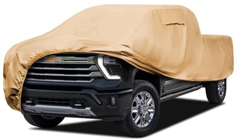 JURMON Heavy Duty Outdoor Car Cover Custom Fit for 2018-2026 Chevy Silverado,Windproof All Weather Waterproof Sun Rain UV Dust Snow Protection Outdoor Car Covers