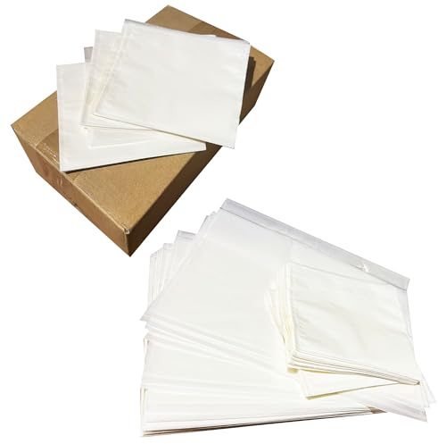Plain Document Enclosed Wallets Peel & Seal Clear Plastic Envelope Sleeves | Attach Invoices, Packing Lists & Delivery Notes to Packages Clear Pouch