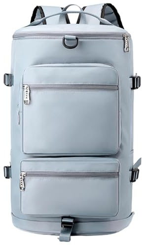 Hustle Unisex Sportrucksack | Turnrucksack | Wasserdichter Rucksack | Nachttasche Wochenendtasche | Trainingstasche Yogatasche Sporttasche mit Schuhfach & Nassfach, blau, riferimento alla