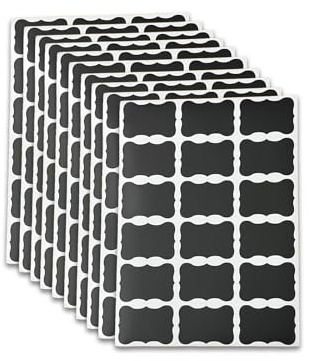 Desuibao 180 Pieces Chalkboard Labels for Jars and Food Containers, Reusable & Erasable, Removable, Premium PVC Material, Versatile Use