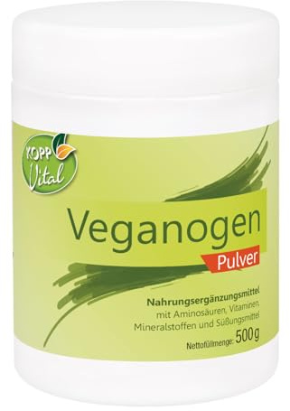 KOPP Vital® Veganogen Pulver, 500 g, hochwertige Zutaten | Vegan und innovativ, Frei von tierischen Inhaltsstoffen, pflanzliche Ernährung