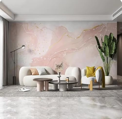 vsdhlsidgl 3D-Wandbild, Marmor, Rosa, Tapete für Schlafzimmer, Wohnzimmer, TV-Hintergrund, Heimdekoration, 3D, 350 x 245 cm