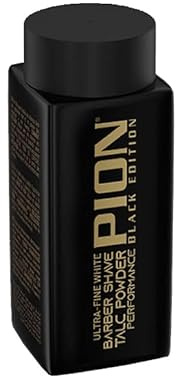 Pion Barber Shave Talc Powder Black Edition – Ultra-feines Weißpulver für ein sanftes Rasurerlebnis, 180g
