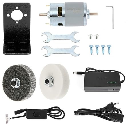 EDEDE Máquina pulidora, lijadora Orbital Rectificadora pequeña for el hogar, Amoladora de Cuchillos, Motor DIY, Mini Micro Pulido, Rueda de eléctrica, Amoladora de Mesa, Lijado para lijar, pulir