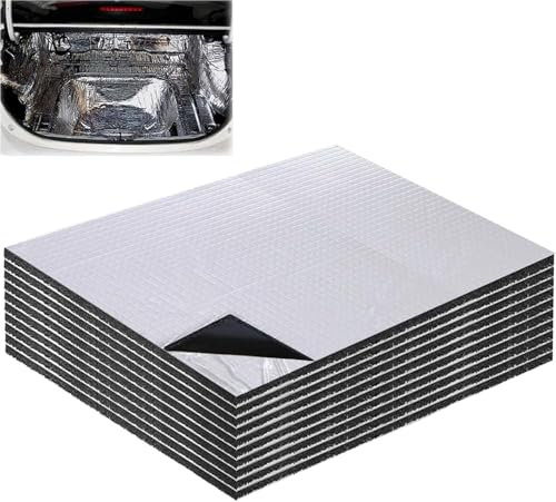 Isolation Phonique 10 Pièces 40*25*0.5cm Isolant Thermique Voiture Alubutyl Applicable à Diverses Parties de la Voiture Tuyaux Muraux Domestiques Boîtes D'isolation de Bricolage