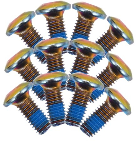 CLISPEED 12 Pcs Screws for Mountain Bike Brake Pads Titanium Steel Screws Pack Seven Colors