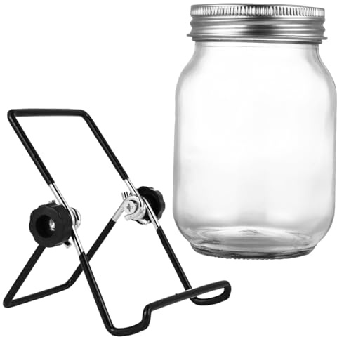 CAXUSD Kit De Pots à Germination Bocaux Mason Sprouter avec Support Pot à Germination Kit De Mason Sprouter à