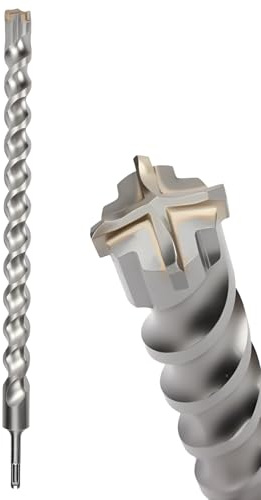 MOXPIFY 38mm SDS Masonry Drill Bit 460mm Long for Reinforced Concrete | Brick Walls, 38 mm Hammer SDS Plus Drill Bit (38mm x 460mm)
