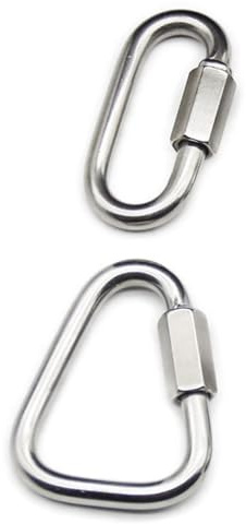 Ounfhtrttk 2 Eslabones de Cadena, Eslabones Rápidos de Cadena de Tornillo de Acero Inoxidable 304 para Colgar Hamacas, Senderismo, Capacidad de 2200 Libras