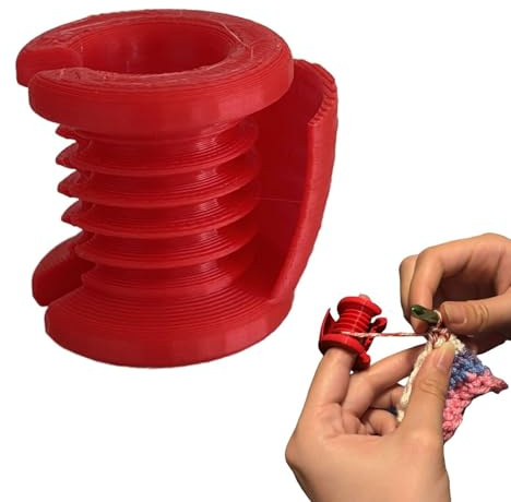 Generisk virkring för garnstyrning justerbar stickring fingerskydd för jämn trådspänning garnförare ring för virkning och stickning ergonomiska tillbehör för hobbyister och