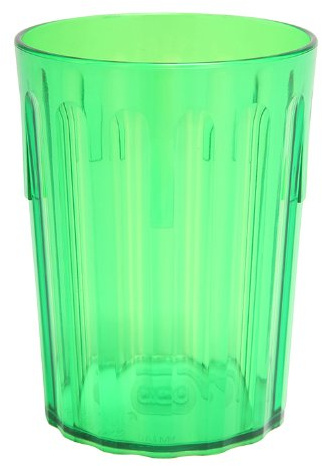 Harfield Translucent Green Tumblers 250ml/25cl (Pack of 4) Unbreakable Reusable BPA Free Copolyester Cups