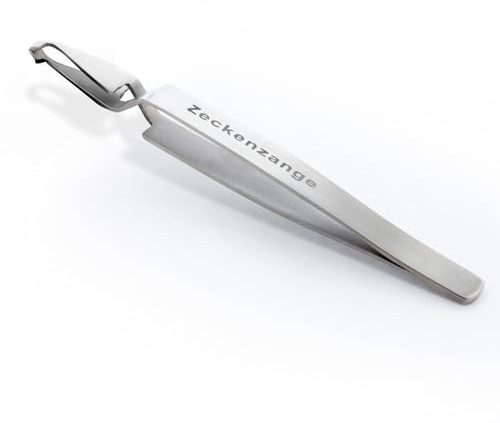 Otto Herder Manicure tick forceps 13.5cm, rostfri stål tick pincett för hundar och katter, kors pincett tick remover för människor
