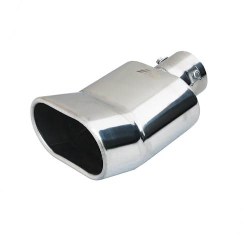 Simoni Racing TRX/100 Terminale di Scarico Universale DTM, Uscita Rettangolare Dritta 9135 x 85 mm, in Acciaio Inox