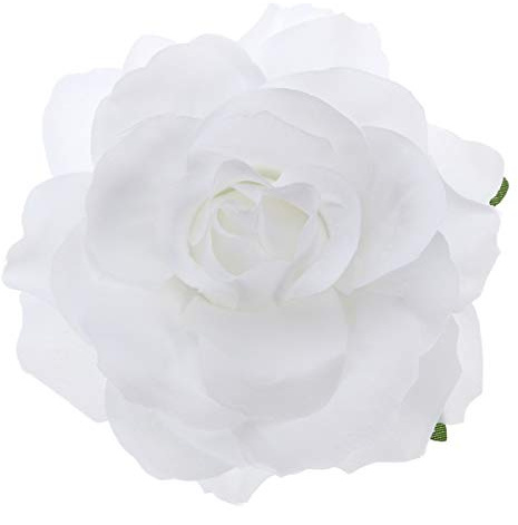 OSALADI Pinza per capelli floreale artificiale Forcella di fiore rosa grande Perforatrice di Novia Spilla elegante Accessori da donna ragazza Nucleo