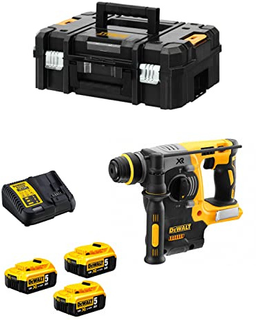 Martillo Electroneumático DeWALT DCH273P3T (3 baterías de 5,0 Ah + DCB115 + TSTAK II)