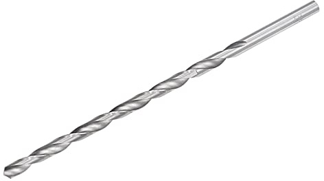 sourcing map Brocas helicoidales de 7,5 mm, vástago recto de acero de alta velocidad, broca extra larga de 200 mm de longitud para madera, plástico, aluminio