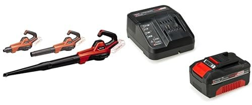 Einhell Soplador universal con batería GE-UB 18/250 Li E-Solo Power X-Change (18 V, velocidad del aire 250 km/h, tubo de 3 piezas, regulación de velocidad electr. con indicador LED, con batería 4 Ah)