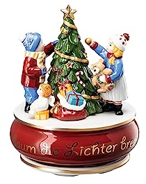 Hutschenreuther 2023-Am Weihnachtsbaum die Lichter Brennen Spieluhr, Materialmix, Mehrfarbig, groß