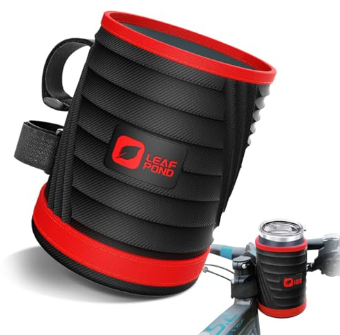 LEAF POND Bike Water Bottle Holder: No Screws Cup Holder for 8oz to 32oz Drinks, Bottle Handlebar Mount, Bicycle Water Cage for Adult & Kids Bike, Ebike, Motorcycle, Scooter and Wheelchair.