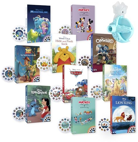 Moonlite Storytime Disney Megabundle with Mini Projector and 10 Classic Bedtime Stories, A Magical Way to Read Together, Digital Storybooks, Fun Sound Effects, Learning Gifts for Kids Ages 1 and Up