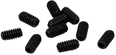 XYWHPGV 10 pièces noir M2 x 4mm en acier allié jeu de douilles hexagonales vis sans tête point de coupe sans tête(7f299 3415b 875cc 211d4 29a6a 1a163