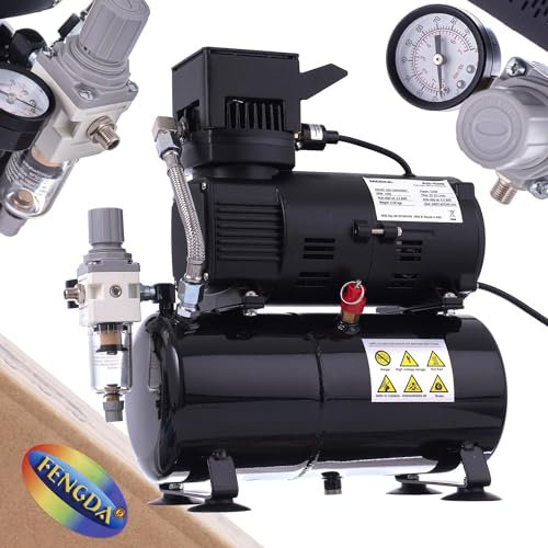 Airbrush-Kompressor KOMPRESSOR FÜR AEROGRAPH FENGDA Ölfrei Tankinhalt 3L 125W