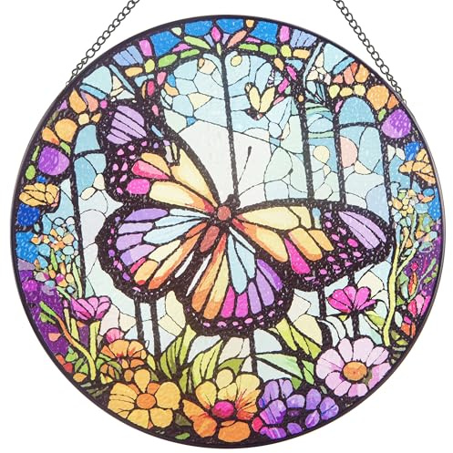 BTAMUD Atrapasueños de mariposa para colgar en la ventana del hogar, diseño de mariposa