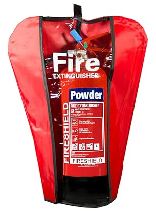 FireShield Dry Powder Fire Extinguisher 1kg – 9kg With PVC Extinguisher Cover CE Approved & Kitemarked BS N3, Ideal For Outdoor Use, BBQs, Home, Garden, Farm (2KG Extinguisher)