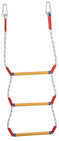 JISADER Bootsseilleiter, Kletterseilleiter, Harzstufe, robuste Schwimmleiter, Marine-Strickleiter für Schlauchboote, Kajaks und Yachten, DREI Reifen