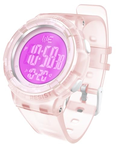 Bigmeda Uhren für Kinder Mädchen Jungen 50 M Wasserdicht Sports Outdoor Digitaluhr Kinder Armbanduhr mit Wecker/Stoppuhr/EL-backLicht/Datum