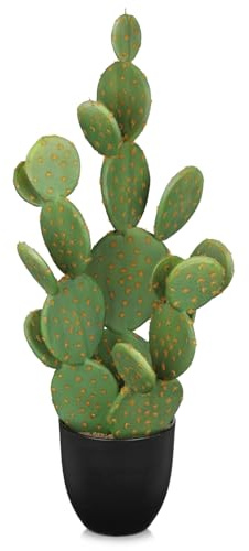 Oairse Planta artificial de cactus grande planta artificial grande en maceta plantas decoración tuna Euphorbia Accruensis Cactus Cactus Artificial para el hogar, jardín, oficina, tipo 1