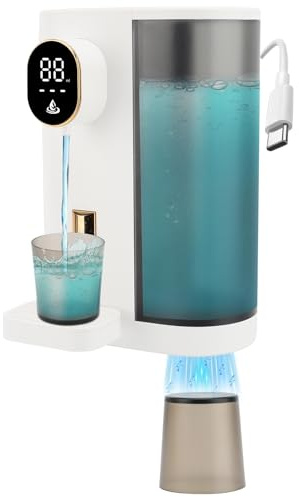 Gugxiom Distributore Automatico di Collutorio, Dispenser di Collutorio con Tre Regolazioni Dell'ingranaggio, Dispenser di Collutorio a Parete per Bagno, Toilette (bianco)