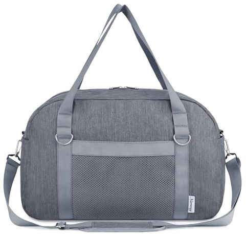 Narwey für Kleine Reisetasche Handgepäck Damen - Easyjet Handgepäck 45x36x20 Kleine Sporttasche Handgepäck Tasche für Flugzeug Weekender Damen und Herren 25L (Grau)