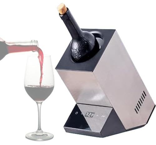 Elektrischer Weinkühler, Einzelflaschen-Weinkühler mit intelligenter Temperaturregelung, Schnellkühler für Getränke, Champagner, Getränke, für Weinliebhaber,A