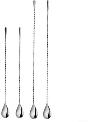 Edelstahl-Rührlöffel-Set, 2-teilig, für Cocktails, Säfte und Milchshakes (40 cm)