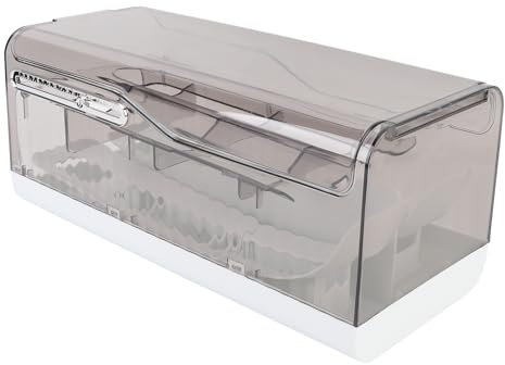 ZJchao Rolling Egg Organizer, Fridge Storage Container with Holder, Side Door Compatible, Family Size Egg Holder, Luxurious Grey Design