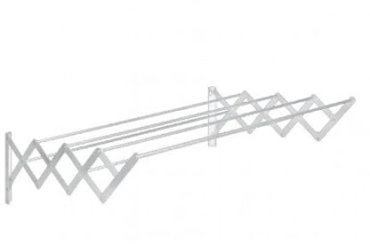 Étendoir Extensible Mural en métal 60 cm x 3 m Surface d'étendage
