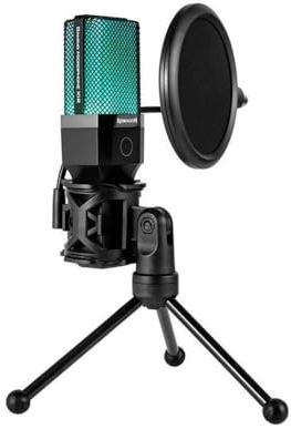 Redragon Adne RGB svart USB-kodare spelmikrofon med stativ och popfilter GM212