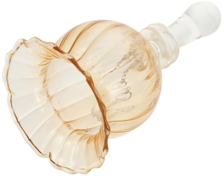 ZUNOXAZ Campana de Mano de Vidrio Vintage Campana de Cristal Transparente con Grabado Timbre Decorativo Rústico para Mesas Fiestas Navideñas Atención Clase y Eventos Familiares