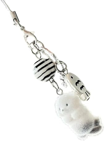 amangul Beflockung Cartoon Muster Telefon Kette Anhänger Geschenk Für Mädchen Modische Mobile Straps Handy Fall Lanyard Cartoon Design Fall Lanyard