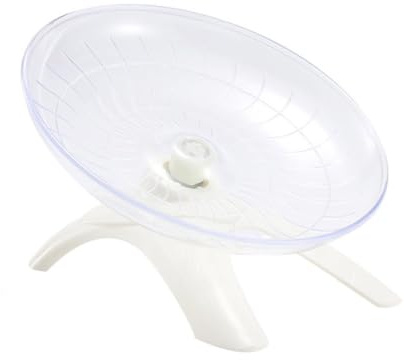 Luxshiny Rueda Silenciosa para Hámster de Plástico, Platillo Volador de Ejercicio para Animales Pequeños, Juguete de Entrenamiento Seguro y Ecológico para Jerbos, Ratones y Color Aleatorio